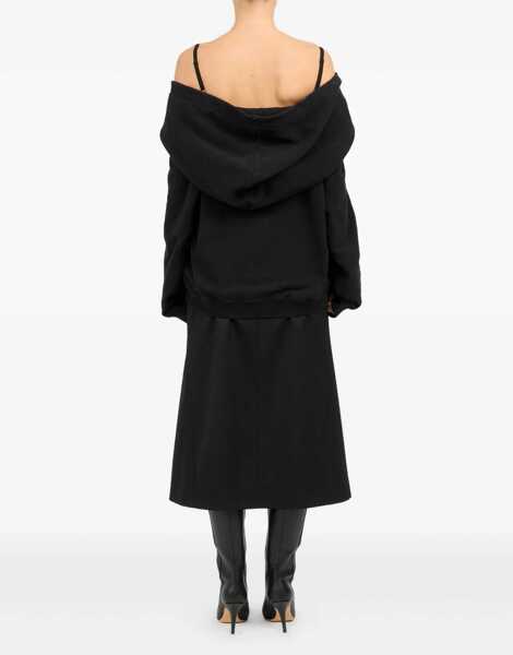 Bluze de trening MM6 Maison Margiela Cotton Sweatshirt with dropped shoulders BLACK Femei (BM 18723040) 4