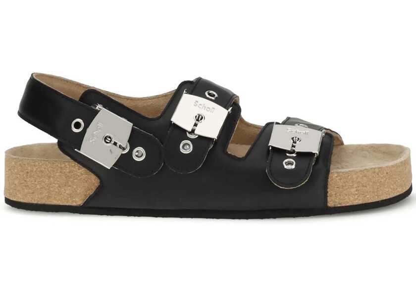 Sandale Balenciaga Scholl flat Sandals BLACK/SILVER Barbati (BM 18723061) 1