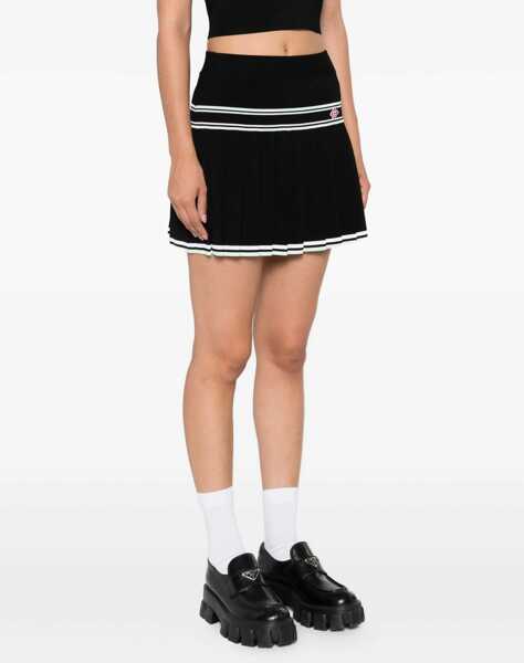 Fuste casual Casablanca Pleated Viscose Miniskirt BLACK Femei (BM 18723379) 3