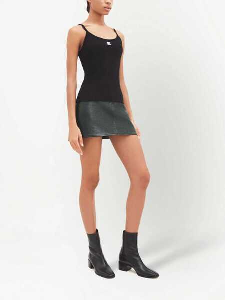Bluze COURRGES Reedition Knit Tank Top BLACK Femei (BM 18723427) 3