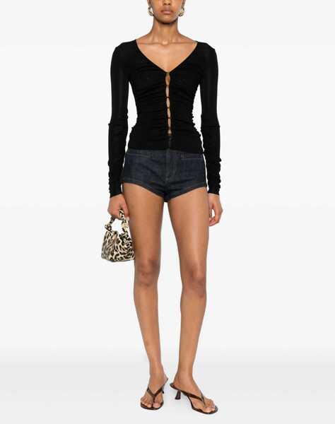 Bluze Self-Portrait Viscose Knit Top BLACK Femei (BM 18723439) 2