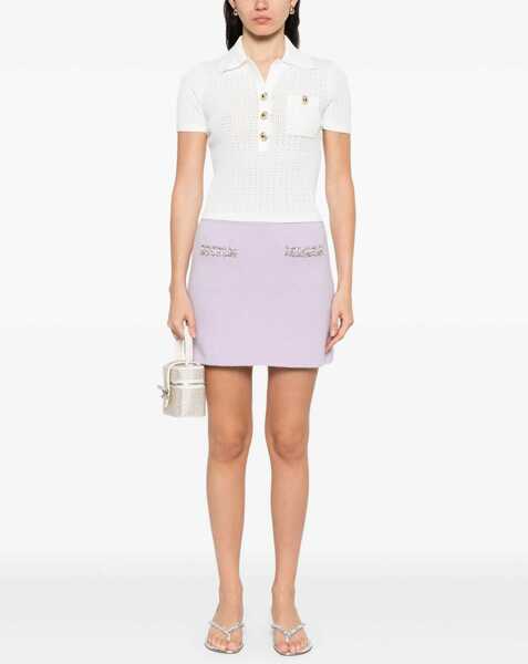 Bluze Self-Portrait Perforated Knit Top WHITE Femei (BM 18723466) 2