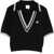 Casablanca Viscose V-Neck Polo Shirt BLACK