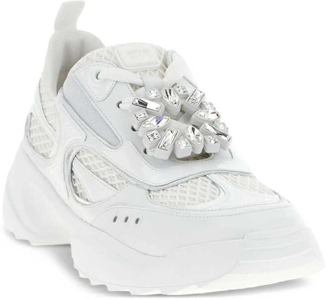 Sneakers Roger Vivier Viv On The Run Sneakers WHITE Femei (BM 18723568) 2