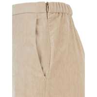 Imbracaminte Dama pagina 311 - Pantaloni casual forteforte Velvet Pantas Beige Femei (BM 18724548) - B-mall.ro