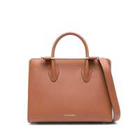 Genti de mana Strathberry Midi Tote Leather Chestnut Bags Femei