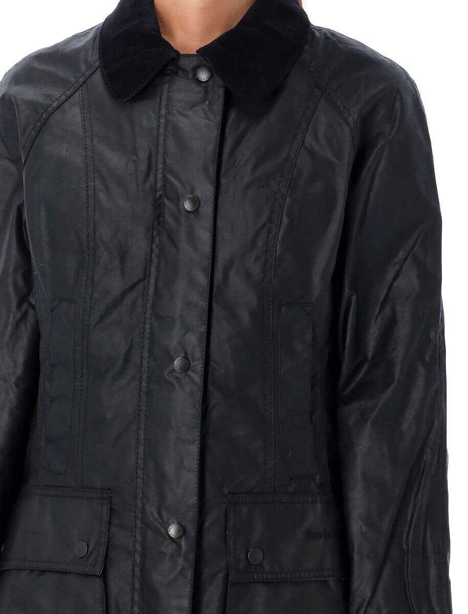 Geci Barbour Barbour Beadnell Wax Jacket Black Femei (BM 18725070) 3