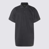 Tricouri Polo Balenciaga Black Cotton Polo Shirt Barbati