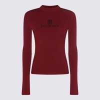 Pulovere Balenciaga Red Viscose Knitwear Femei