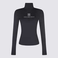 Pulovere Balenciaga Black Viscose Knitwear Femei