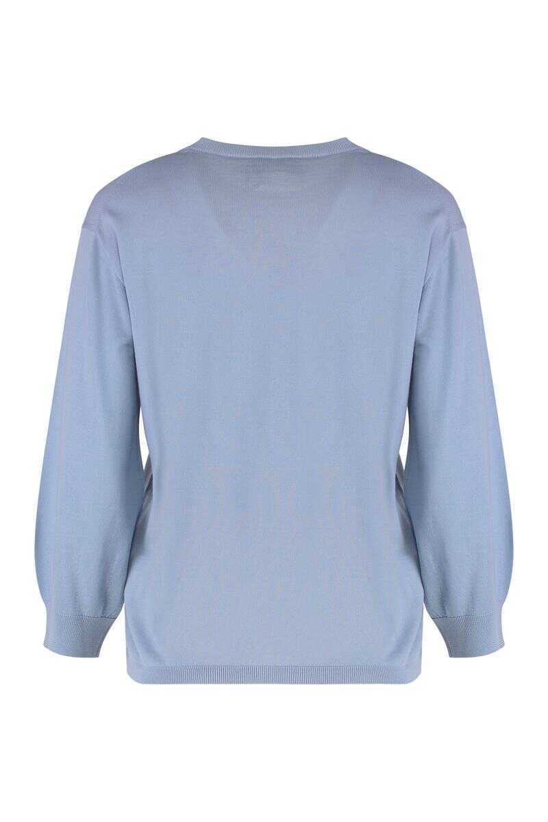 Pulovere Max Mara S Max Mara Amico Virgin Wool Sweater BLUE Femei (BM 18726207) 2