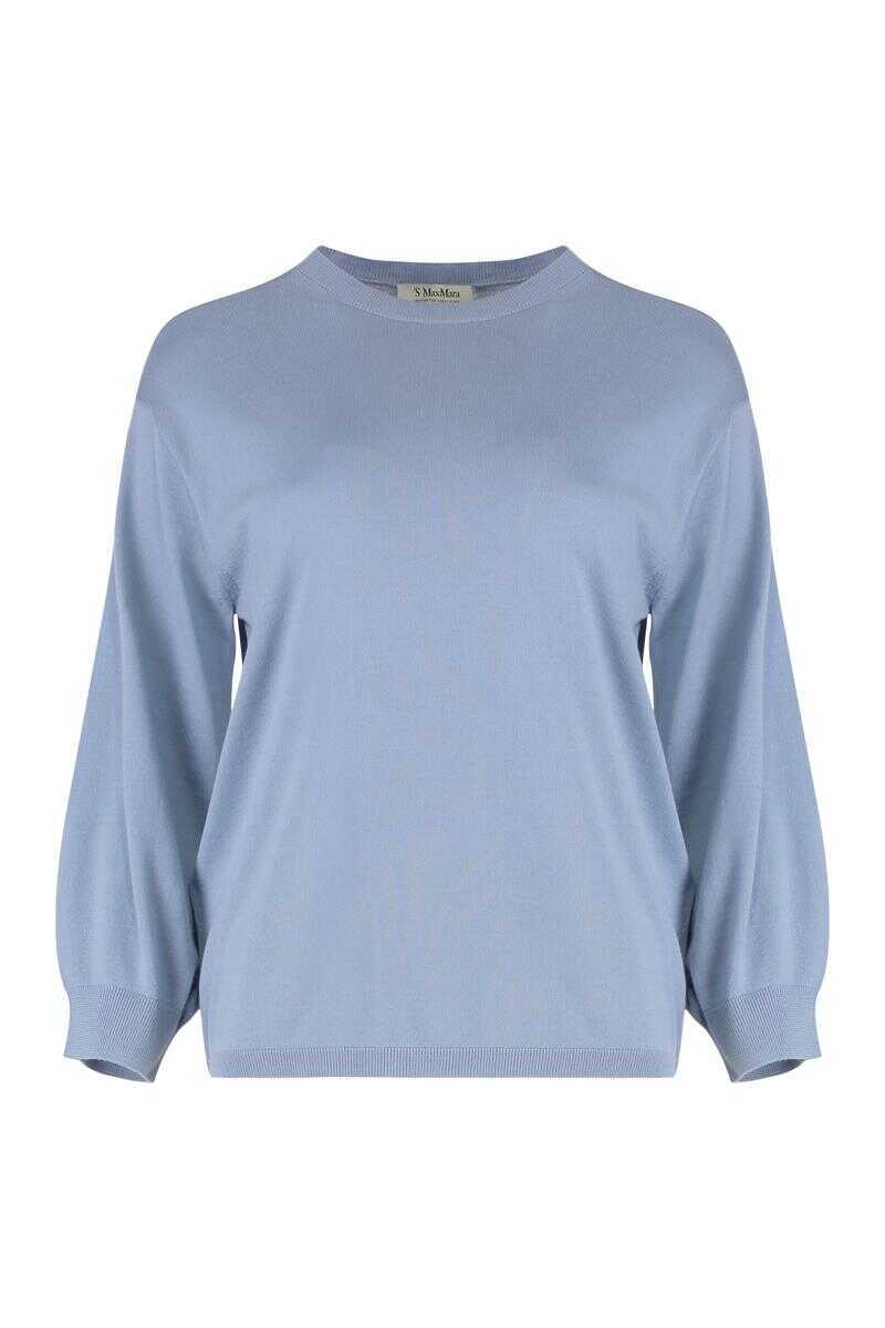 Pulovere Max Mara S Max Mara Amico Virgin Wool Sweater BLUE Femei (BM 18726210) 1