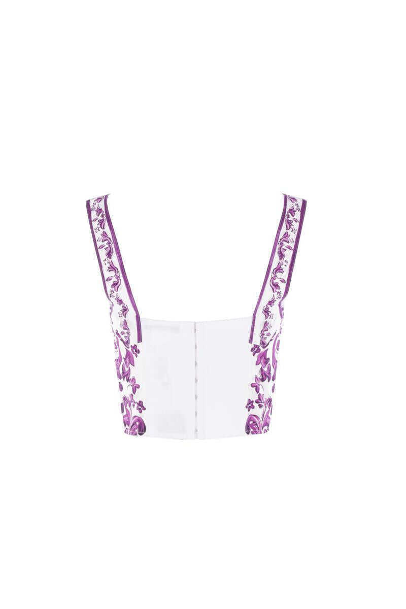 Topuri Dolce & Gabbana Dolce & Gabbana Top PURPLE MAJOLICA MIX Femei (BM 18727272) 2