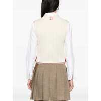 Imbracaminte Dama pagina 314 - Geci Thom Browne Thom Browne Rwb Intarsia Vest WHITE Femei (BM 18727374) - B-mall.ro