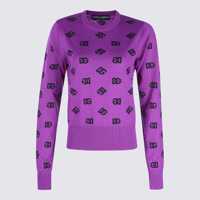 Pulovere Dolce & Gabbana Purple Knitwear Femei