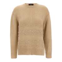 Pulovere Fabiana Filippi Crew-Neck Wool Sweater Femei