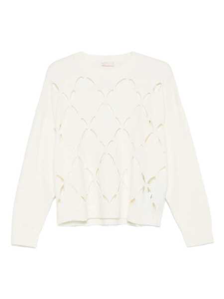 Pulovere Liu Jo Liu Jo White Sweater With Cut-Out Design WHITE Femei (BM 18728412) 1