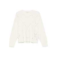 Pulovere Liu Jo White Sweater With Cut-Out Design Femei
