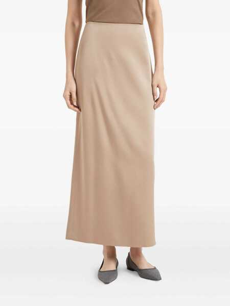 Fuste Brunello Cucinelli Brunello Cucinelli Column Long Skirt Beige Femei (BM 18728559) 3