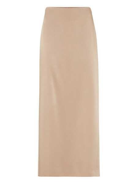 Fuste Brunello Cucinelli Brunello Cucinelli Column Long Skirt Beige Femei (BM 18728559) 1