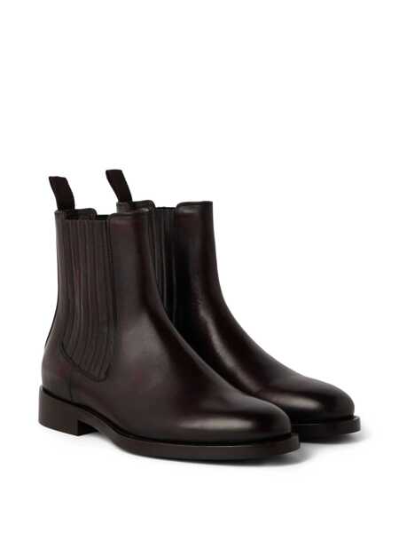 Bocanci Brunello Cucinelli Brunello Cucinelli Leather Chelsea Boots Brown Barbati (BM 18728640) 2