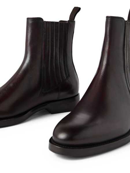 Bocanci Brunello Cucinelli Brunello Cucinelli Leather Chelsea Boots Brown Barbati (BM 18728640) 4