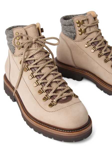 Bocanci Brunello Cucinelli Brunello Cucinelli Mountain Boot Ankle Boots Beige Barbati (BM 18728643) 4