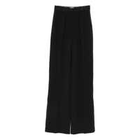 Pantaloni casual Black Trousers With Pleated Details In Fabric Woman Femei