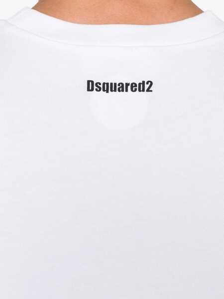 Tricouri DSQUARED2 DSQUARED2 Crew Neck T-Shirt With Logo Black Barbati (BM 18728958) 4