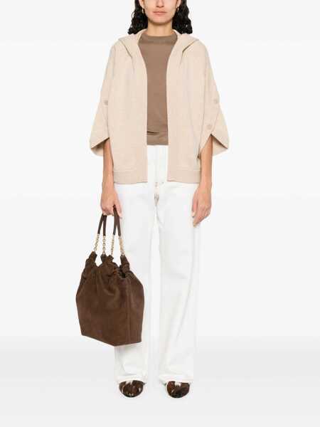 Cardigane Max Mara Max Mara Wool And Cashmere Cardigan Beige Femei (BM 18729219) 2