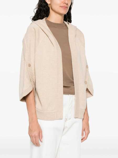 Cardigane Max Mara Max Mara Wool And Cashmere Cardigan Beige Femei (BM 18729219) 3