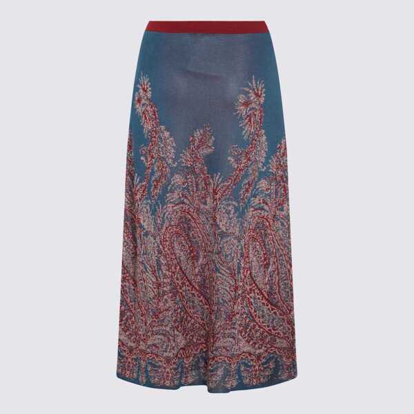 Fuste ETRO Etro Multicolor Skirt AUBERGINE MIX Femei (BM 18729312) 2