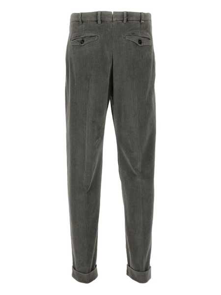 Pantaloni casual PT TORINO REBEL 1 Pleat, Diagonal Pockets, Flap Back Pockets Gray Barbati (BM 18729531) 2