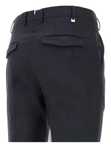Pantaloni casual PT TORINO MASTER, 1 Pleat, Diagonal Pockets, Flap Back Pockets, Turn-Up Blue Barbati (BM 18729540) 2