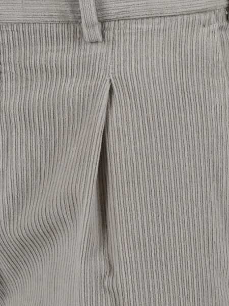 Pantaloni casual PT TORINO REBEL 1 Pleat, Diagonal Pockets, Flap Back Pockets White Barbati (BM 18729546) 3