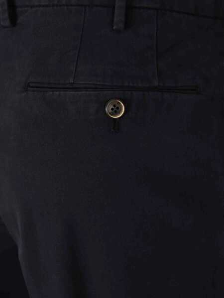 Pantaloni casual PT TORINO SLIM, Flat Front, Diagonal Pockets, Unfinished Blue Barbati (BM 18729549) 4