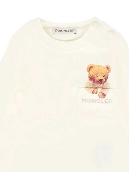 Tricouri Moncler LS T-SHIRT Beige Baieti (BM 18729561) 3
