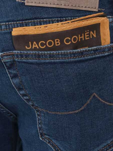 Blugi drepti Jacob Cohen 5 POCKETS SLIM FIT PANTS Blue Barbati (BM 18729594) 3