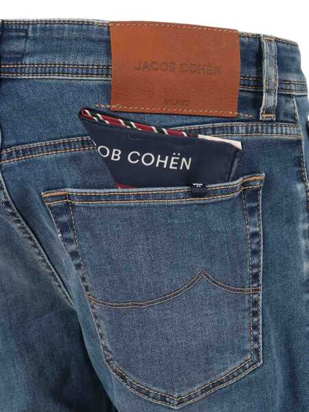 Blugi drepti Jacob Cohen 5 POCKETS SLIM FIT PANTS Blue Barbati (BM 18729600) 3