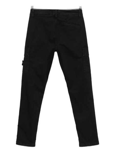 Pantaloni Stone Island REGULAR TAPERED PANTS Black   Baieti (BM 18729603) 2