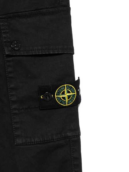 Pantaloni Stone Island REGULAR TAPERED PANTS Black   Baieti (BM 18729603) 3