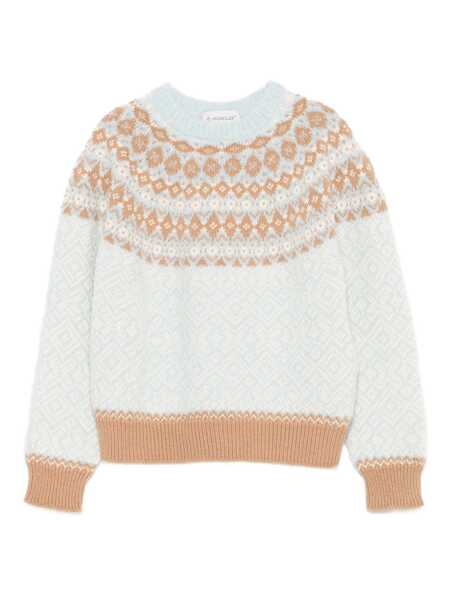 Pulovere casual Moncler CREW NECK Light Blue Fete (BM 18729621) 1