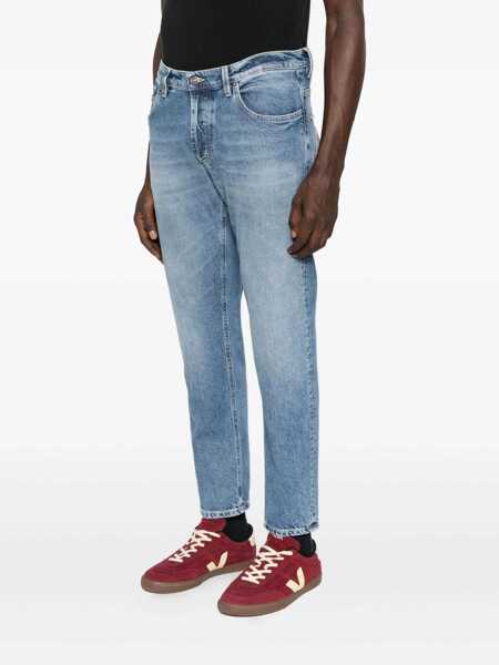 Blugi drepti Dondup BRIGHTON PANTS Blue Barbati (BM 18729651) 3