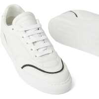 Pantofi sport Brunello Cucinelli Dama - Sneakers Brunello Cucinelli Leather Sneakers with Shiny Details BLANCO Femei (BM 18729742) - B-mall.ro