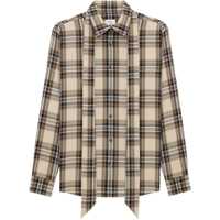 Camasi casual Dama - Camasi casual Saint Laurent Tartan lavallire Shirt CHARTREUSE Femei (BM 18729769) - B-mall.ro