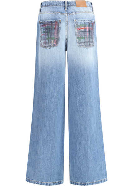 Blugi EllA Wide-leg Jeans SCOZZESE/ROSSO/VERDE Femei (BM 18729775) 2