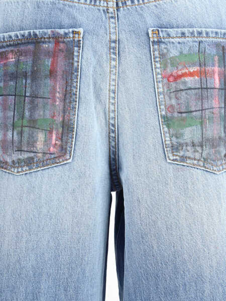 Blugi EllA Wide-leg Jeans SCOZZESE/ROSSO/VERDE Femei (BM 18729775) 3