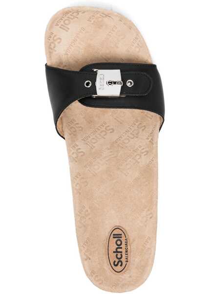 Sandale Balenciaga Balenciaga x Scholl Sandals BLACK/SILVER Femei (BM 18729781) 4