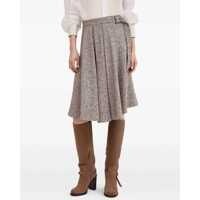Fuste Brunello Cucinelli Dama - Fuste Brunello Cucinelli Virgin wool midi Skirt OCRA/PANAMA/NERO Femei (BM 18729805) - B-mall.ro