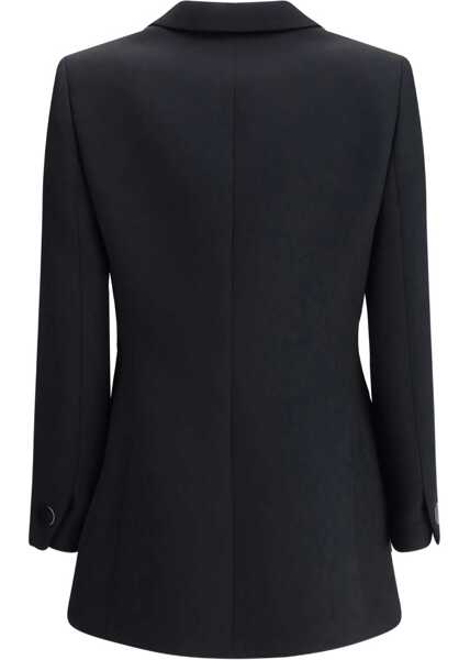 Sacouri Giorgio Armani Single-breasted Blazer BLACK BEAUTY Femei (BM 18729826) 2